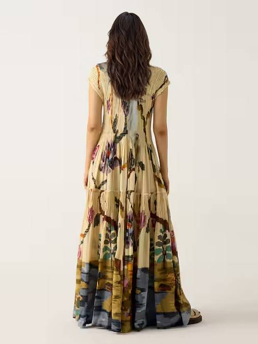 YASMIN | Künstlerisches Florales Maxikleid