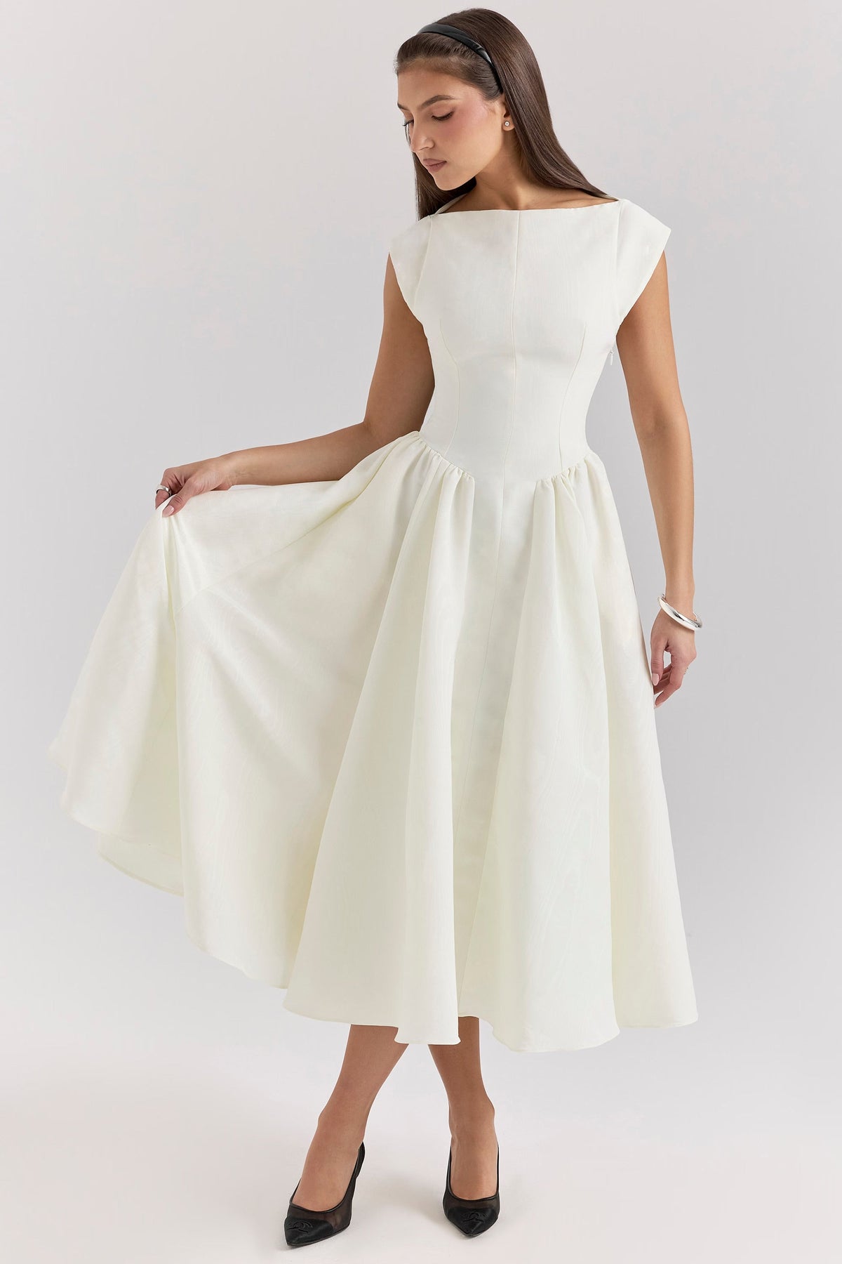 FARAH | Midikleid mit Kappenärmeln