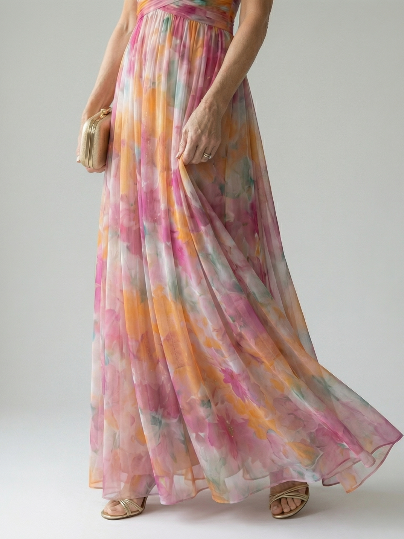 ELINE | Weiches Wickel-Maxikleid