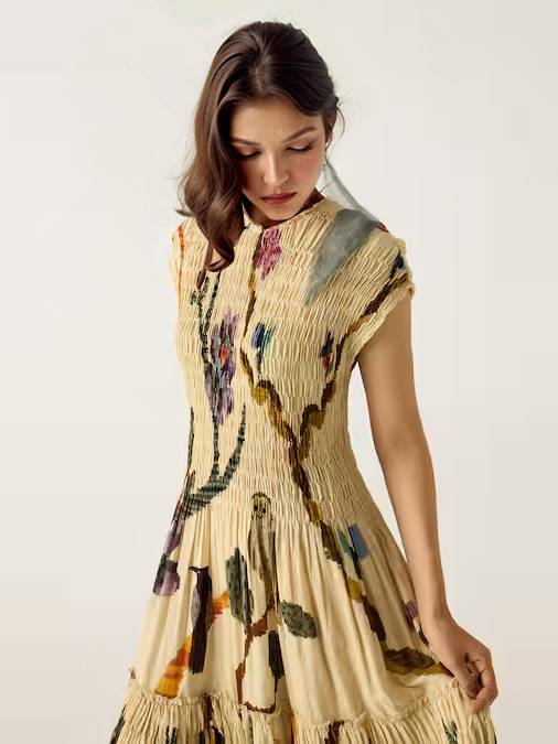 YASMIN | Künstlerisches Florales Maxikleid