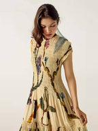YASMIN | Künstlerisches Florales Maxikleid