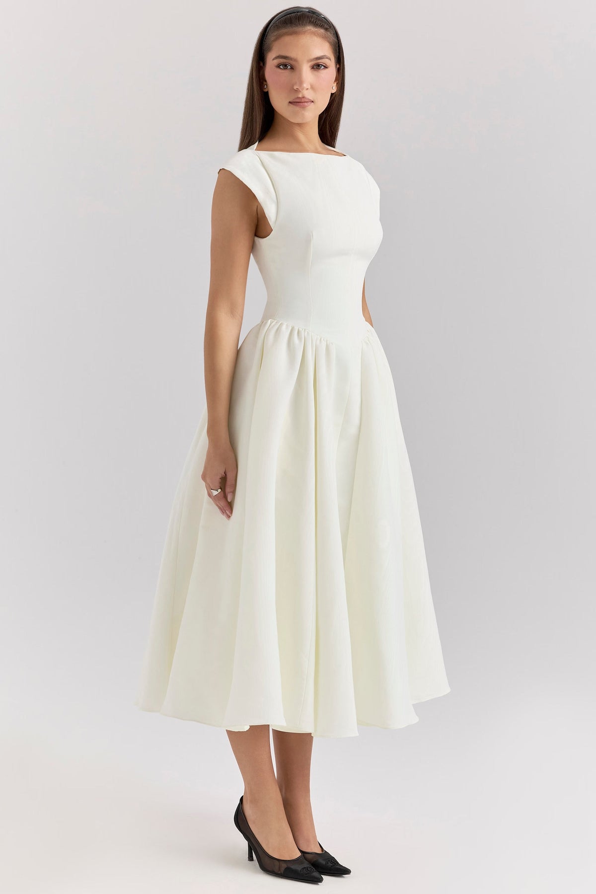 FARAH | Midikleid mit Kappenärmeln