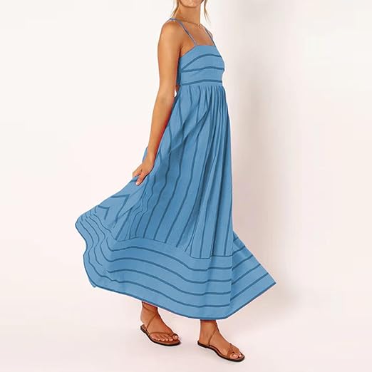 MEYRA | Sommer Gestreiftes Maxikleid