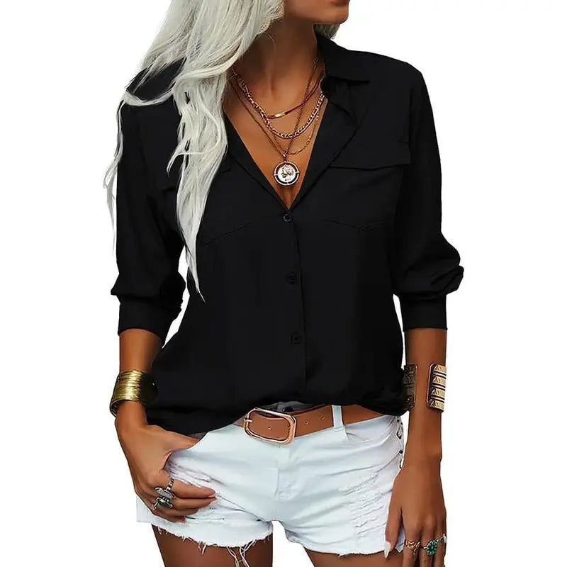 PHILINA | Lässige Bluse mit Knopfleiste