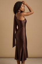AIMEE | One-Shoulder-Midikleid