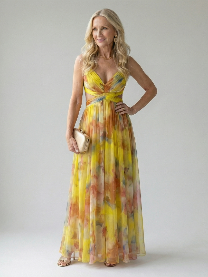 ELINE | Weiches Wickel-Maxikleid