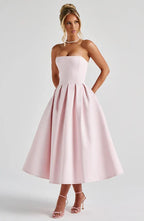 LAILA-MARIE | Curve Torch Midikleid