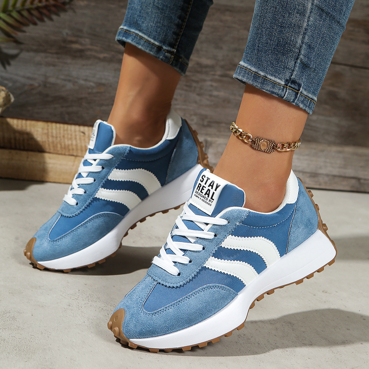 CLEO | Retro-Sneaker mit Schnürung