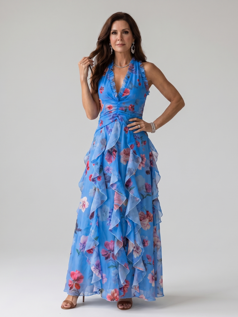 DAPHNE | Florale Maxikleid