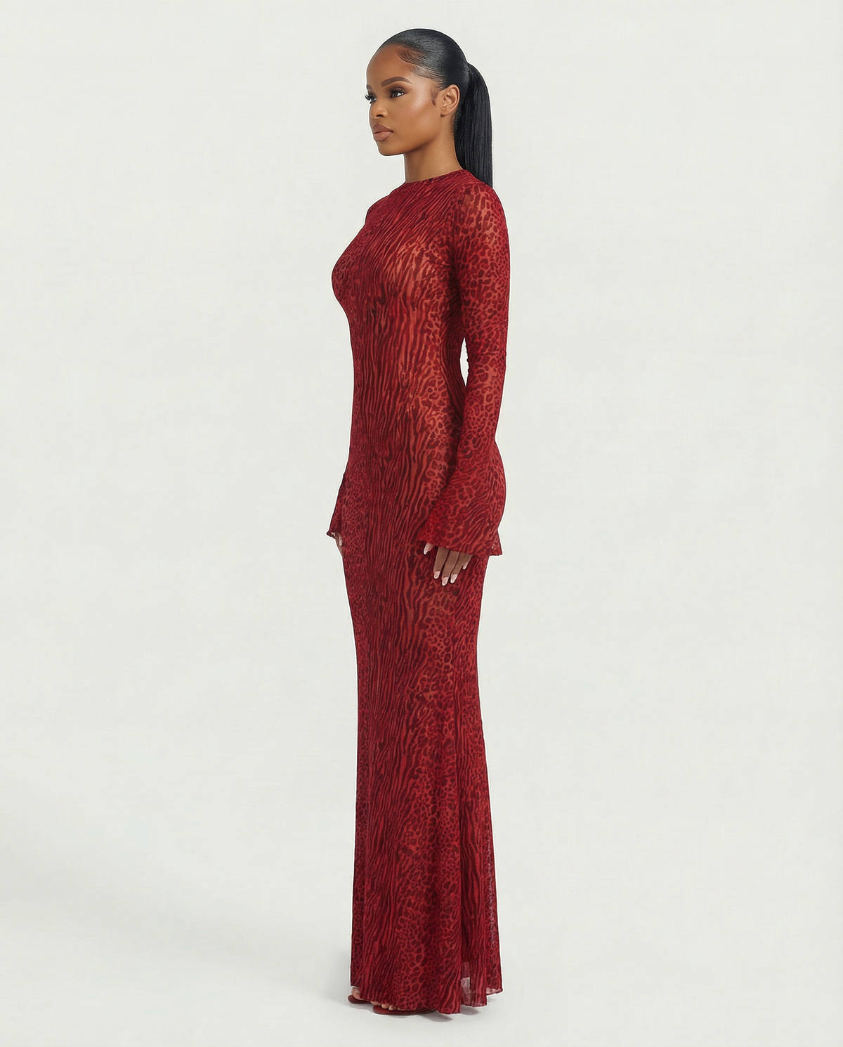 FLORENTINE | Maxikleid mit ausgestellten Ärmeln