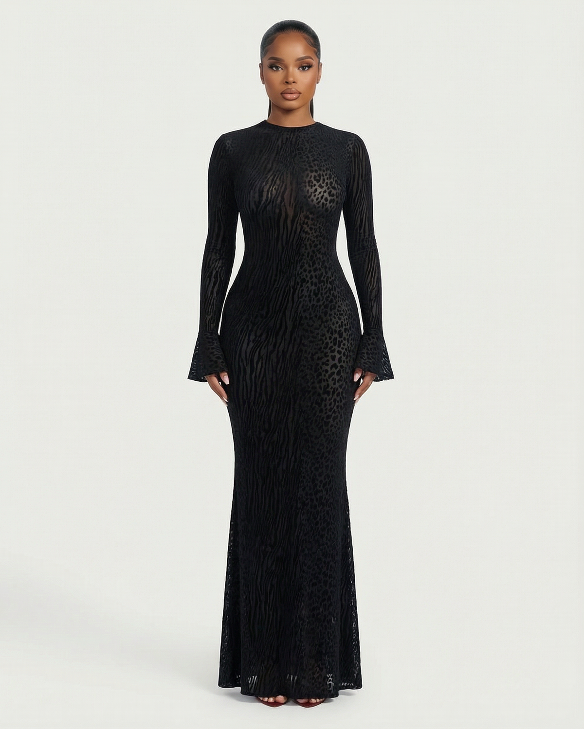 FLORENTINE | Maxikleid mit ausgestellten Ärmeln