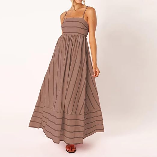 MEYRA | Sommer Gestreiftes Maxikleid
