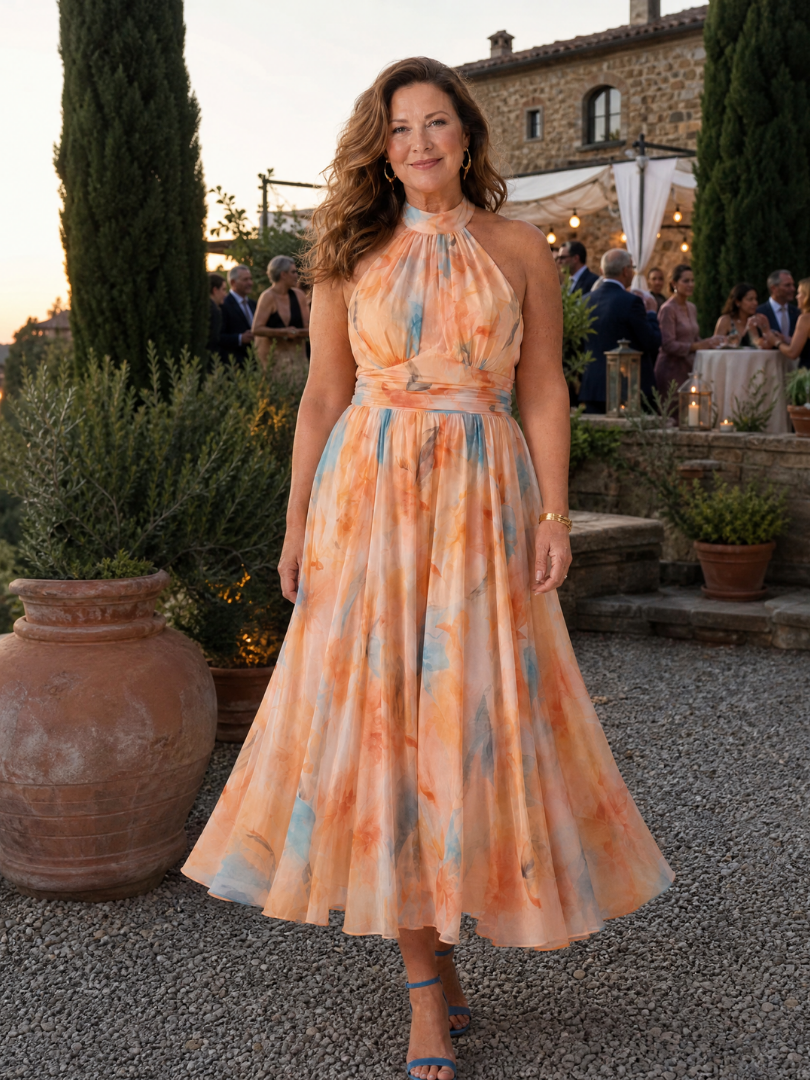 NORA | Weiches Halter-Maxikleid