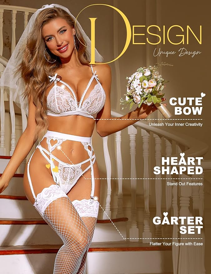VANESSA – Sexy Lingerie-Set mit Strumpfhalter