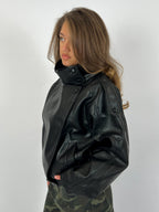 LAUREN | Oversized Kunstlederjacke