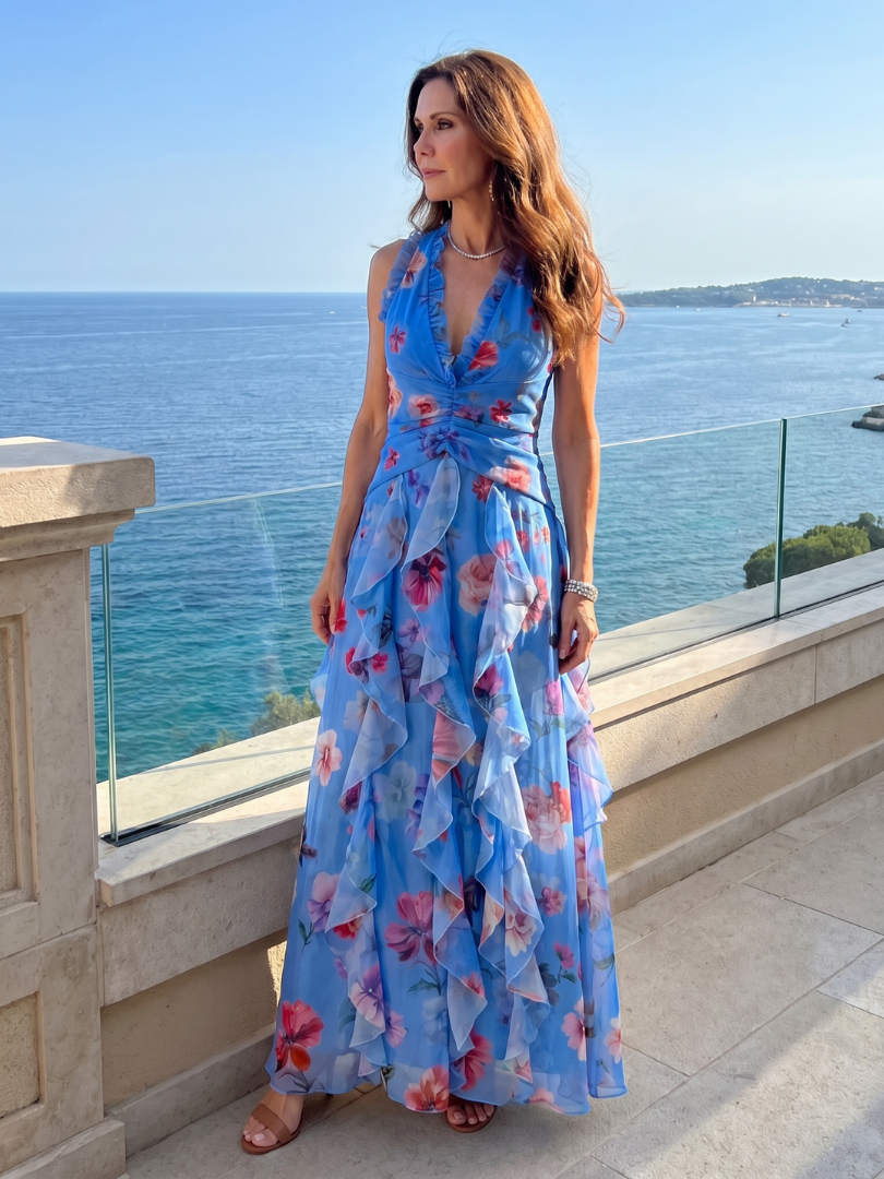 DAPHNE | Florale Maxikleid