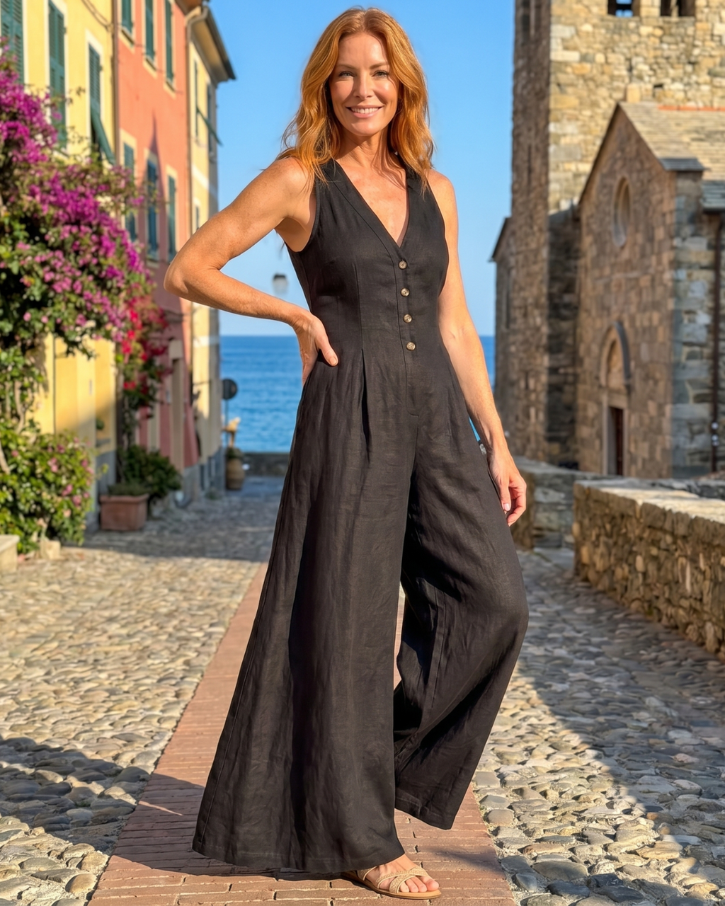 LYSSARA | Ärmelloser Wide-Leg-Jumpsuit