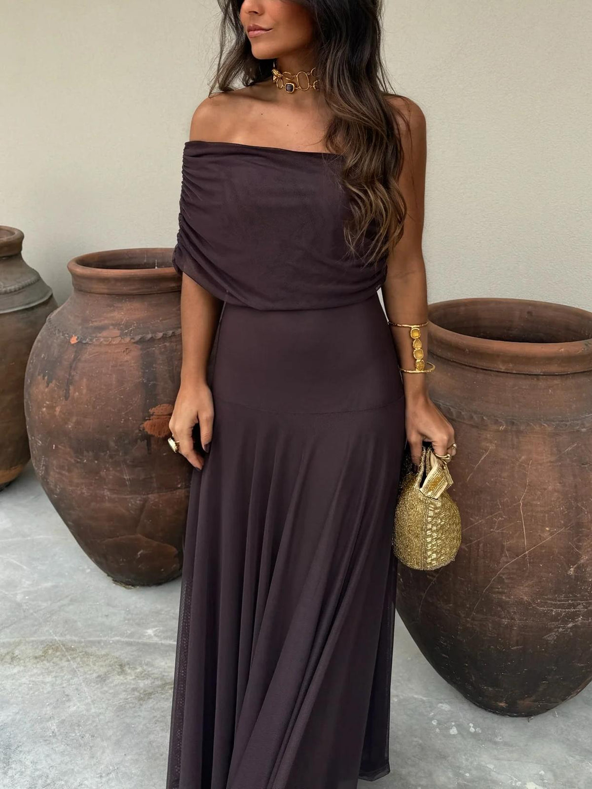JEANNE | Elegantes Mesh-Maxikleid