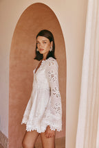 JILL | Minikleid mit Boho-Spitze