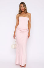 JANINE | Chic Bandeau-Maxikleid mit Korsett-Rücken