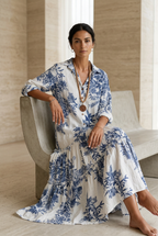 LIOBA | Boho-Maxikleid mit Blumenmuster