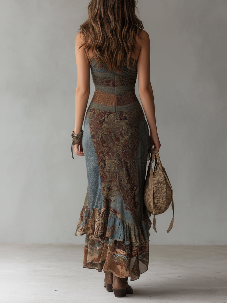 ALEA | One-Shoulder-Maxikleid mit Hohem Schlitz