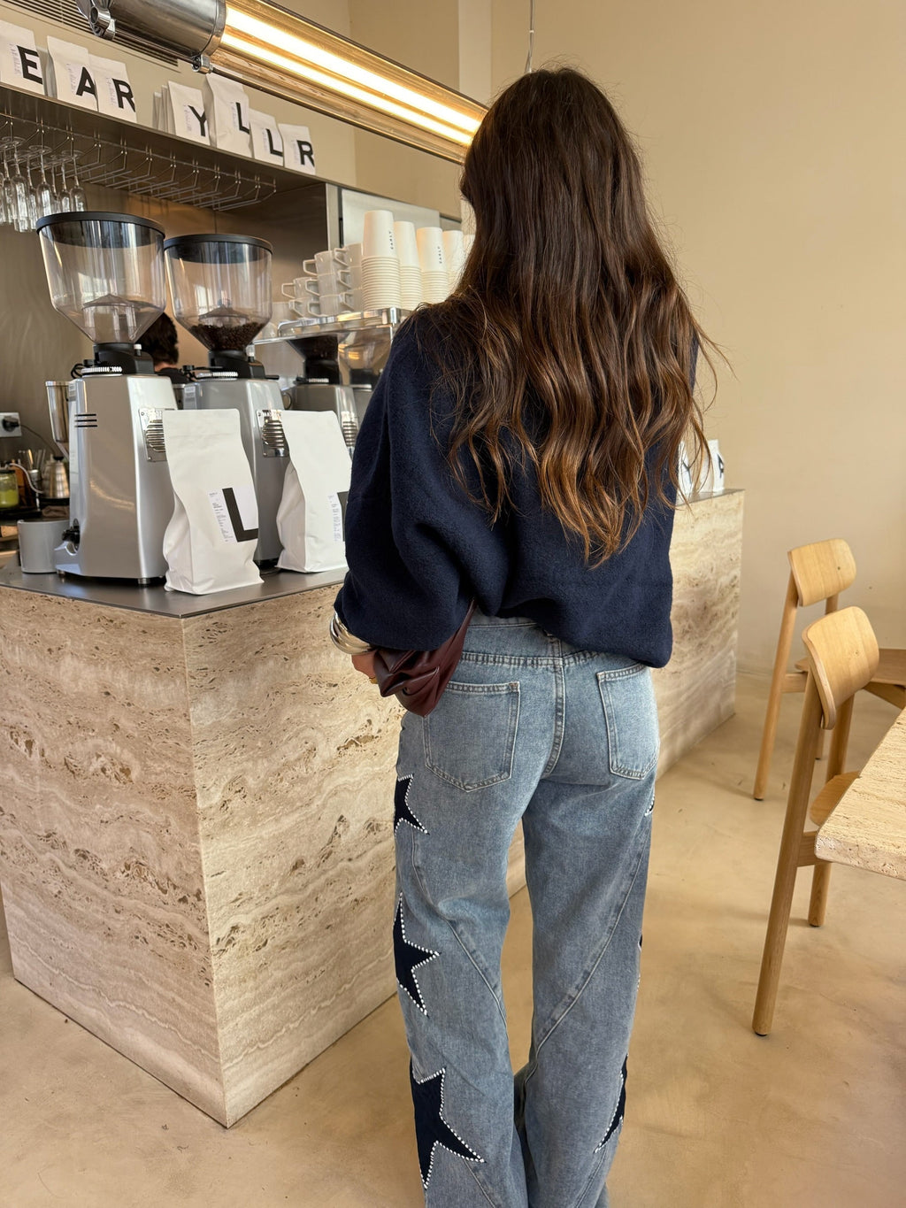 MEGAN | Wide-Leg-Jeans mit Sternen