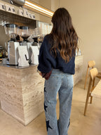 MEGAN | Wide-Leg-Jeans mit Sternen