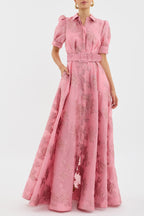 ANABELLA | Zeitloses Maxikleid mit Gürtel und Strukturierter Oberfläche