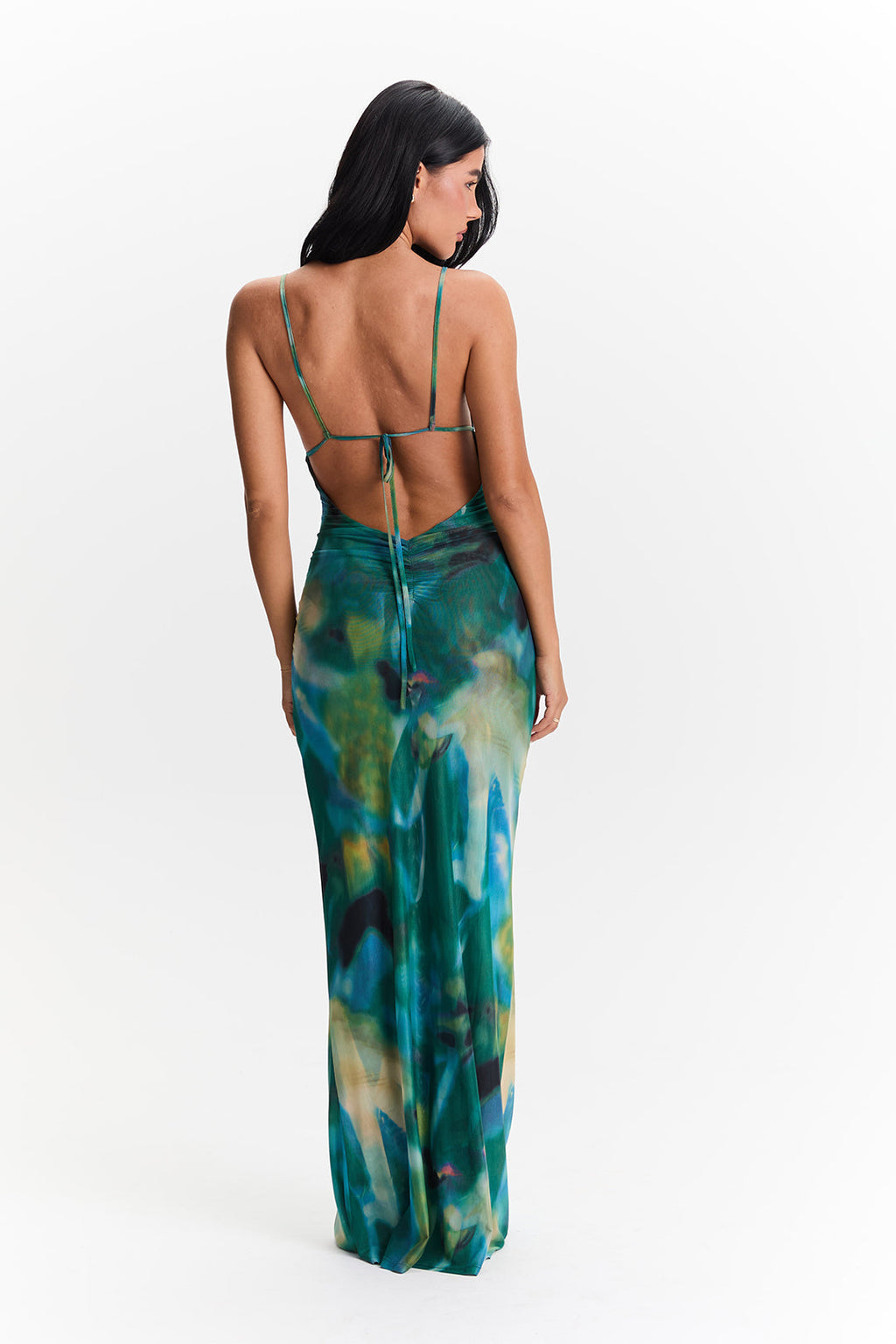 VERONIKA | Maxikleid mit Abstraktem Blumenmuster