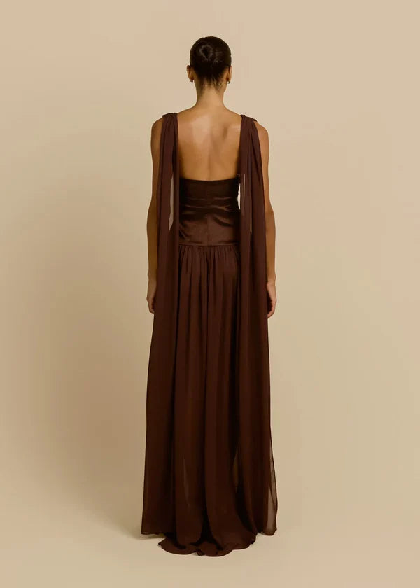 TABEA | Maxikleid mit Tiefem Ausschnitt