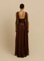 TABEA | Maxikleid mit Tiefem Ausschnitt