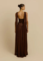TABEA | Maxikleid mit Tiefem Ausschnitt