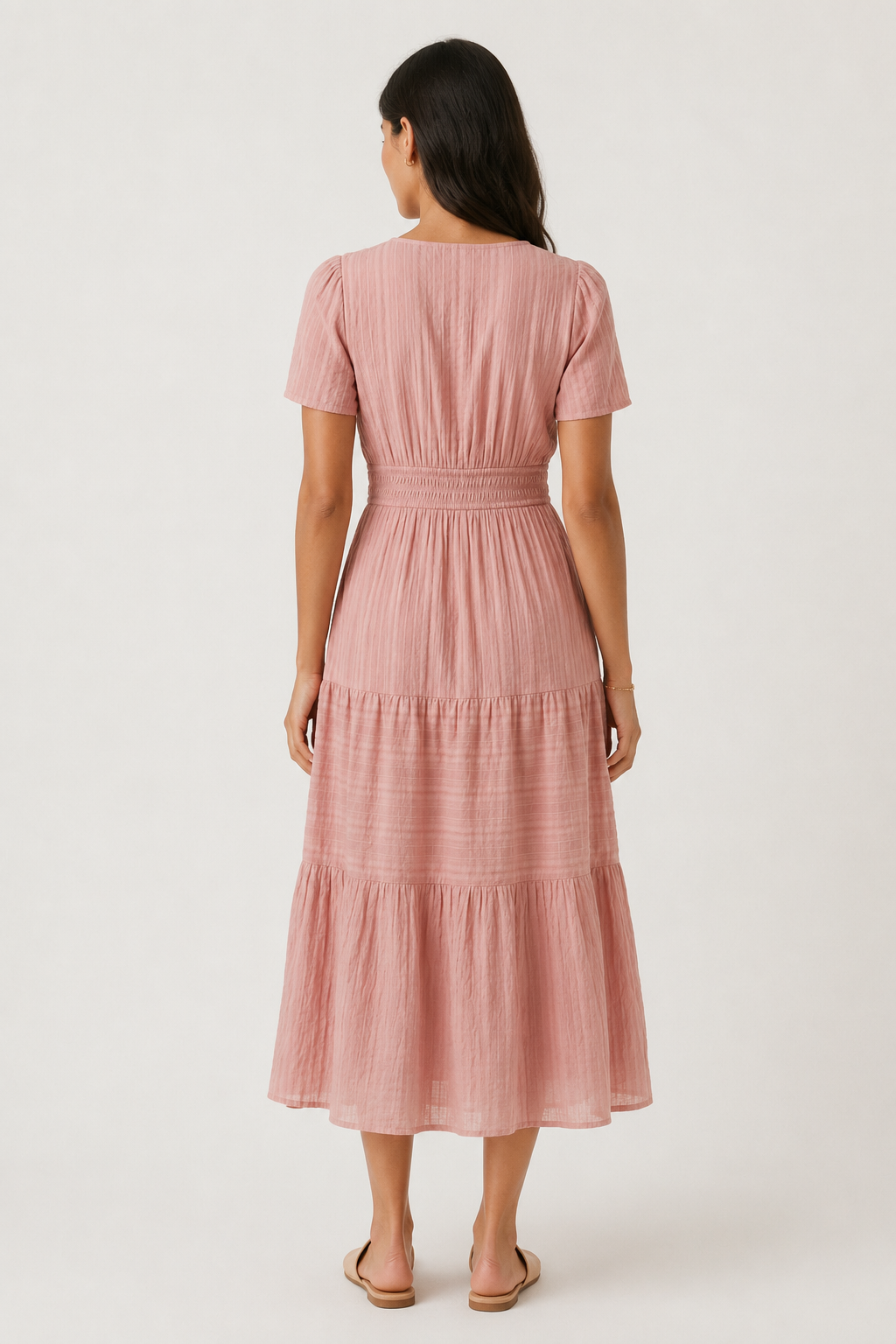 SINJA | Maxikleid mit Smokbund und Stufenrock