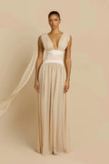 TABEA | Maxikleid mit Tiefem Ausschnitt