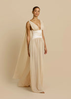 TABEA | Maxikleid mit Tiefem Ausschnitt