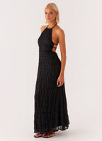 SANDRA | Chic Maxikleid mit Halterneck-Ausschnitt