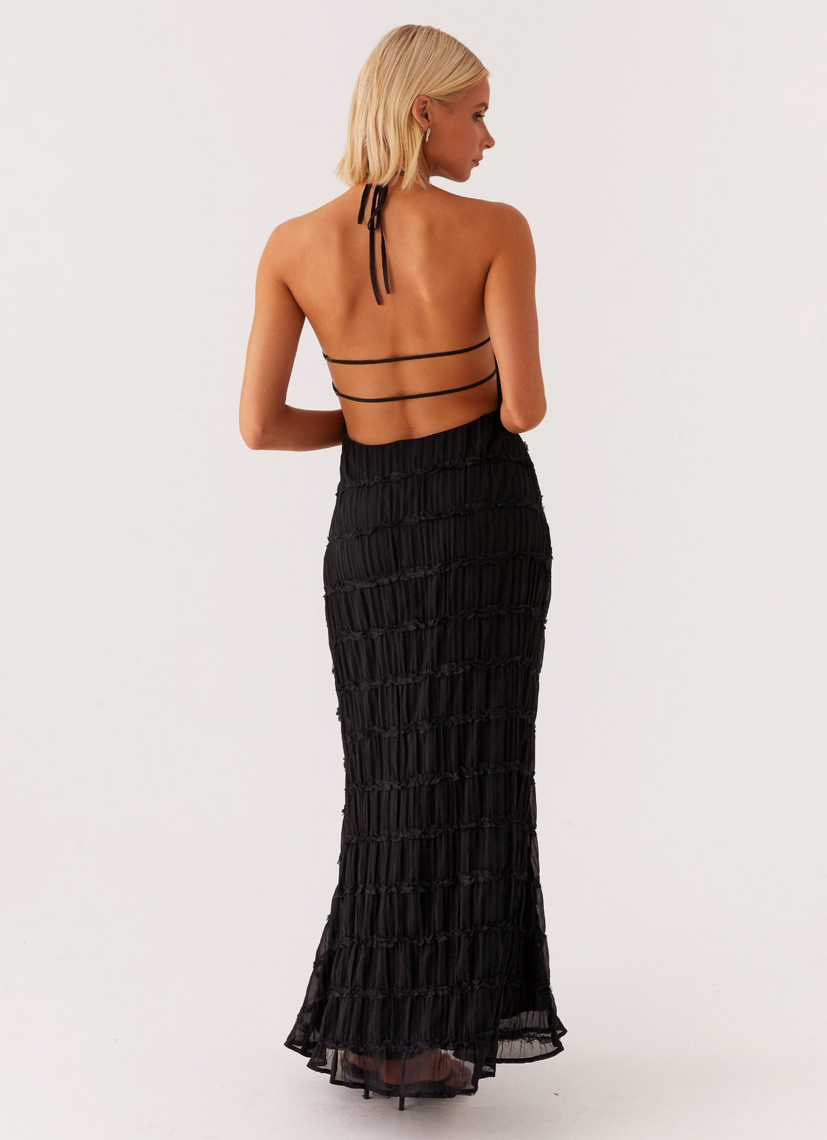 SANDRA | Chic Maxikleid mit Halterneck-Ausschnitt