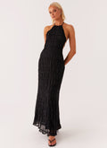 SANDRA | Chic Maxikleid mit Halterneck-Ausschnitt