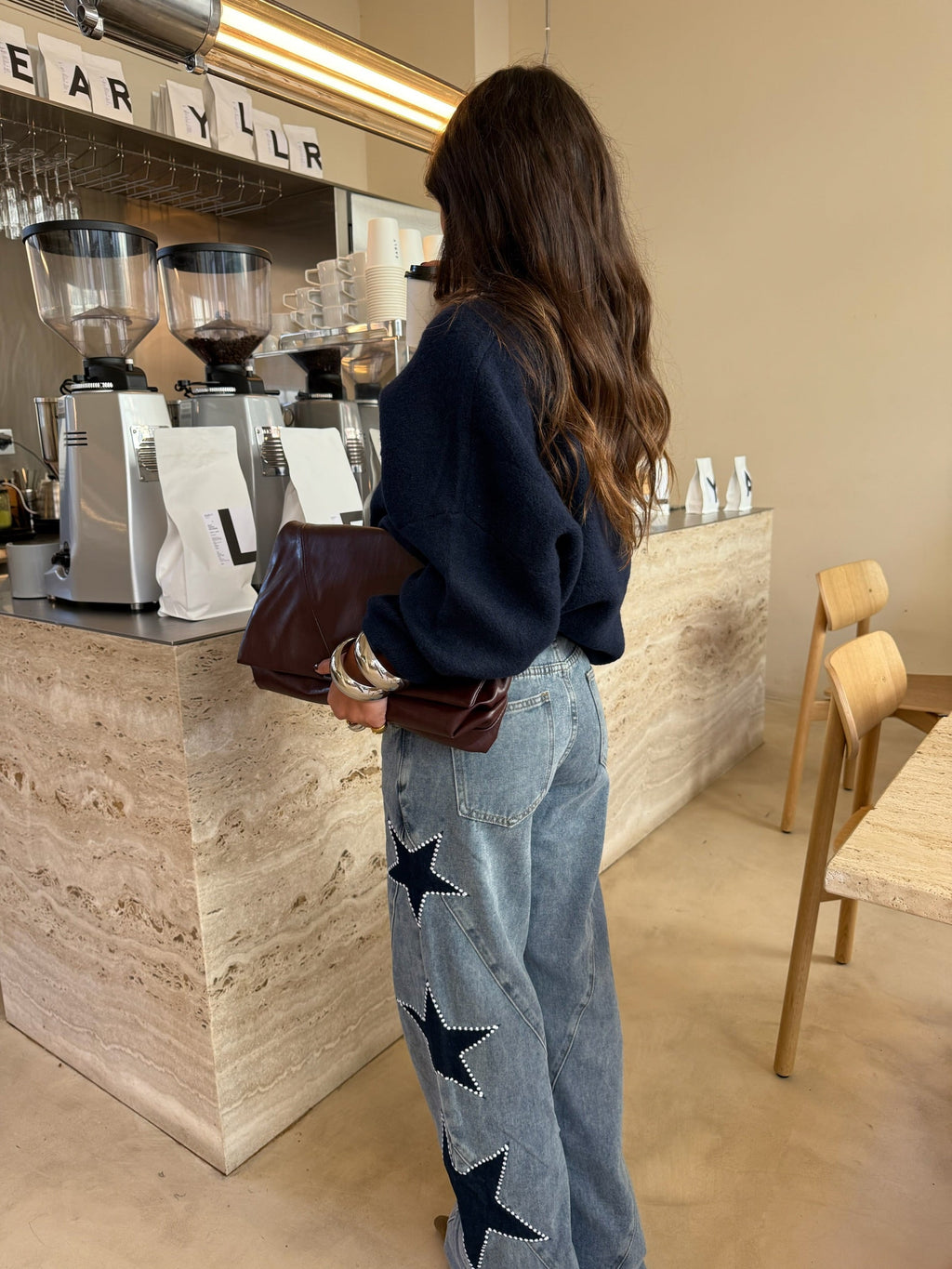 MEGAN | Wide-Leg-Jeans mit Sternen