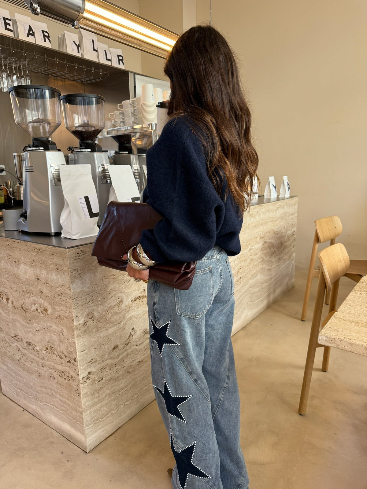 MEGAN | Wide-Leg-Jeans mit Sternen