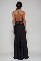 SELINA | Stilvolles Maxikleid mit Transparenter Taille