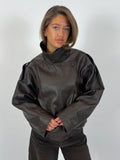 LAUREN | Oversized Kunstlederjacke