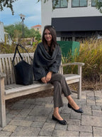 GRETA | Eleganter Mantel mit Halstuch