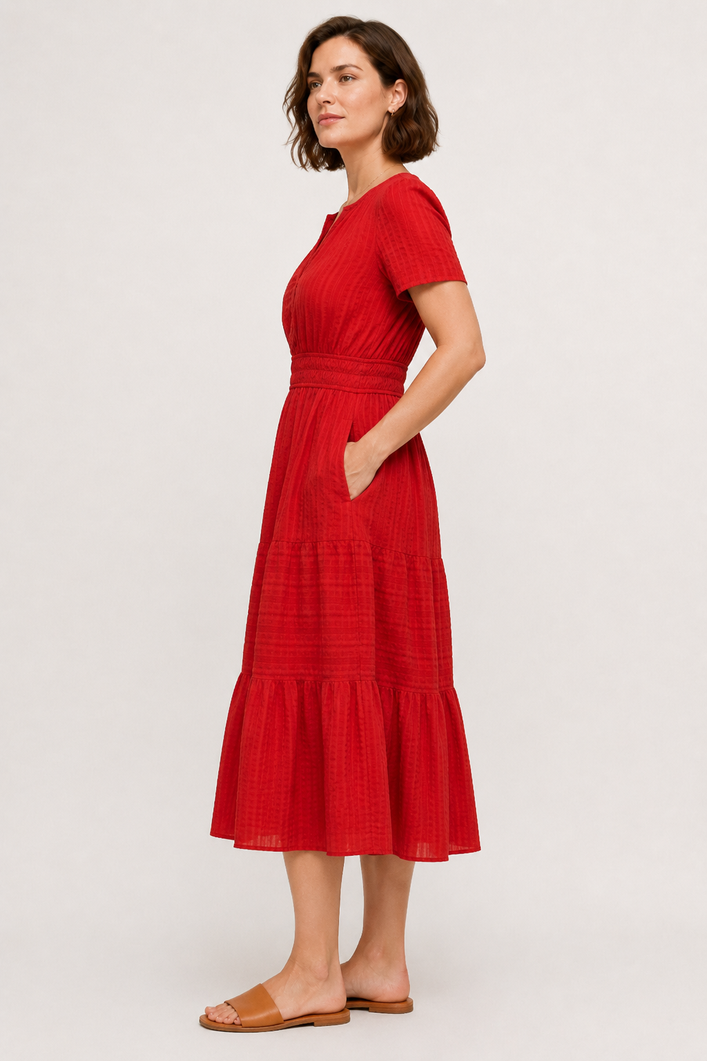 SINJA | Maxikleid mit Smokbund und Stufenrock