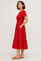 SINJA | Maxikleid mit Smokbund und Stufenrock