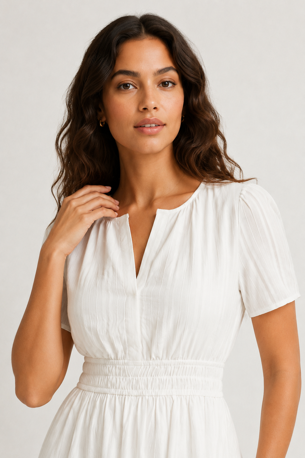 SINJA | Maxikleid mit Smokbund und Stufenrock