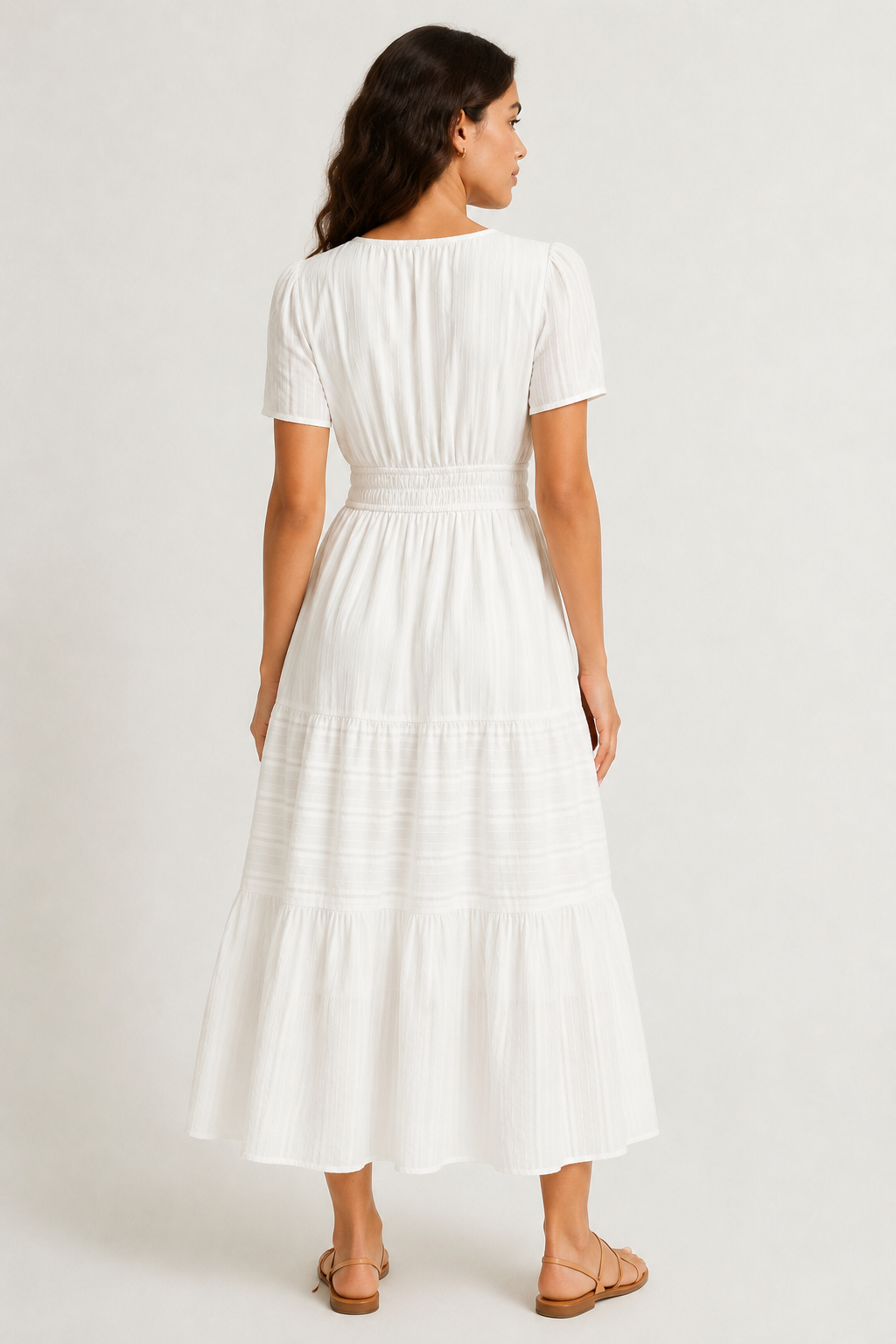 SINJA | Maxikleid mit Smokbund und Stufenrock