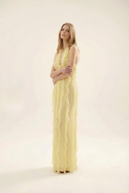 ESMEE | Fließendes Maxikleid mit Volant-Details