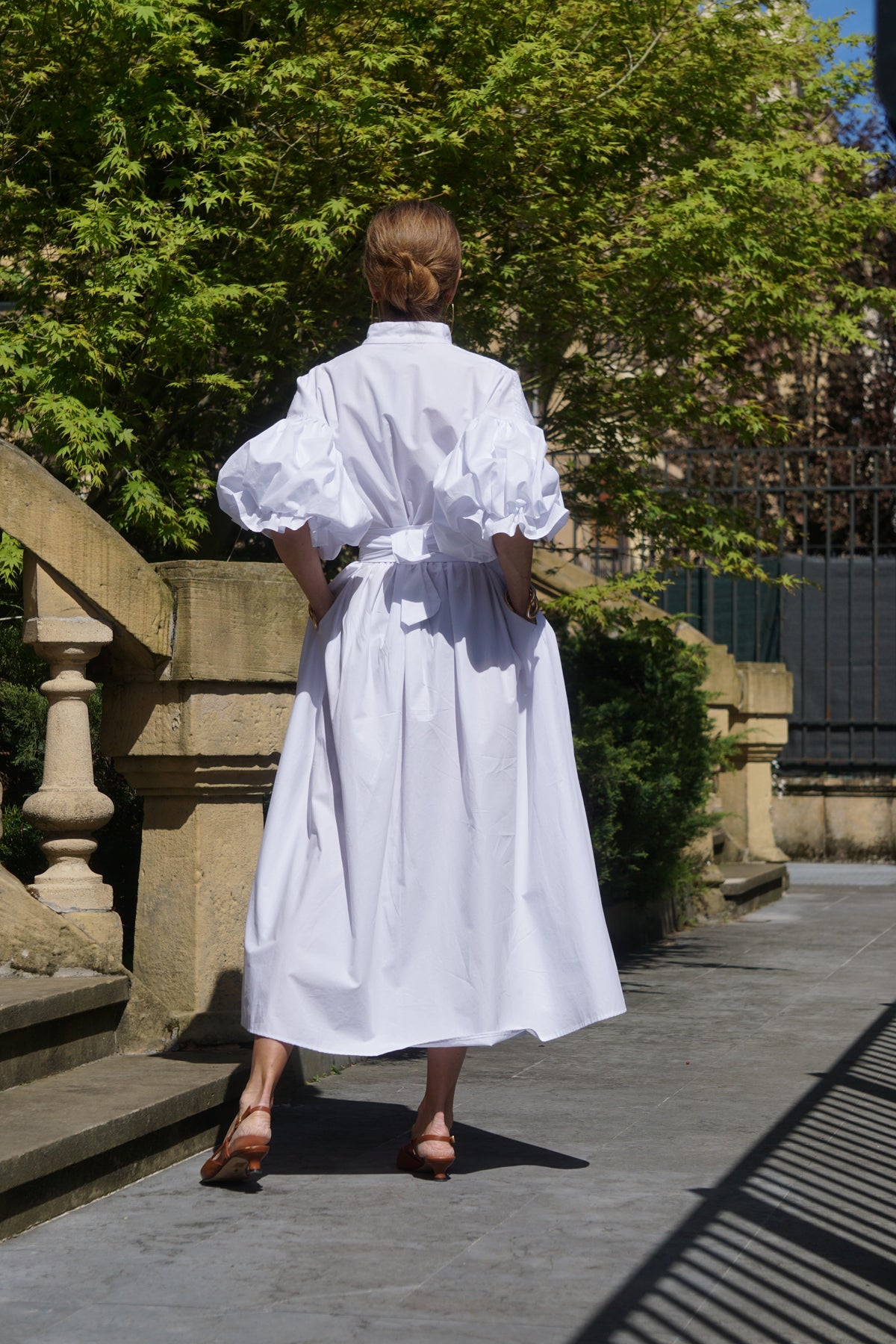 PHOEBE | Midi-Kleid mit Voluminösen Ärmeln